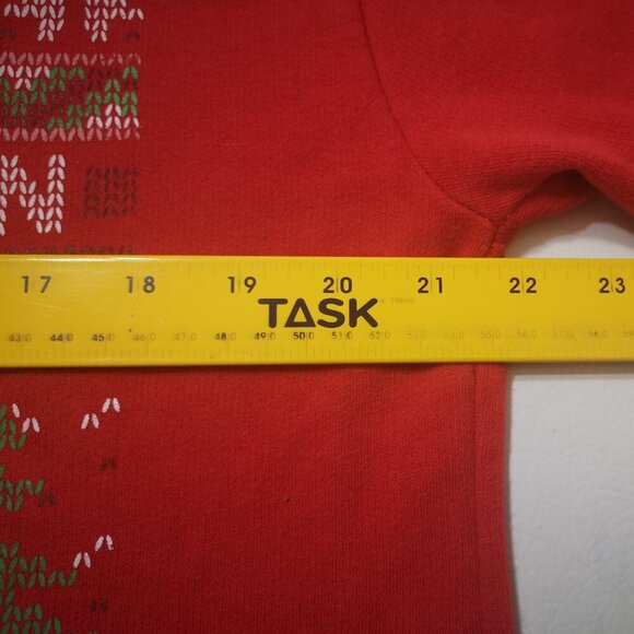 Happy Holidays Ladies Size Large Red Fleece Lined Long Sleeve Sweatshirt - Picture 7 of 10